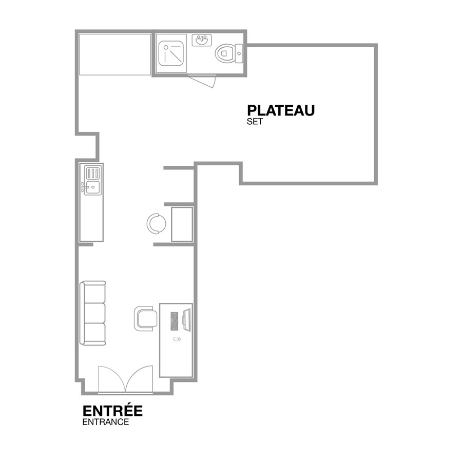 Plan du studio Roch